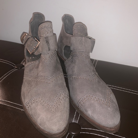 Vince Camuto Shoes - Grey suede booties with studs